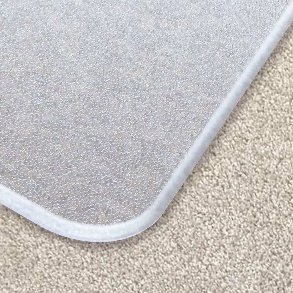 Marvelux Extra Thick Heavy Duty Polycarbonate Office Chair Mat & Floor Protector for Plush, High Pile & All Carpeted Floors & Hardwood Flooring, Clear Rectangular Chair Mat 46' x 53' x 1/5' Thick