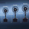 Cool Mist Fan Outdoor Misting Oscillating Pedestal Fan, Portable Misting Fan, Automatically Add Water, with 10 Gal Standalone Tank, 3 Speeds (Color : 110V, Size : 71cm/28in)