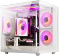 suevery Desktop Computers,16G RAM,512GB NVMe SSD,Core i5-12400F,RTX 3050 6G,Prebuilt Gaming PC,Tower Computer Gamer White WiFi 6 Home (512, GB)