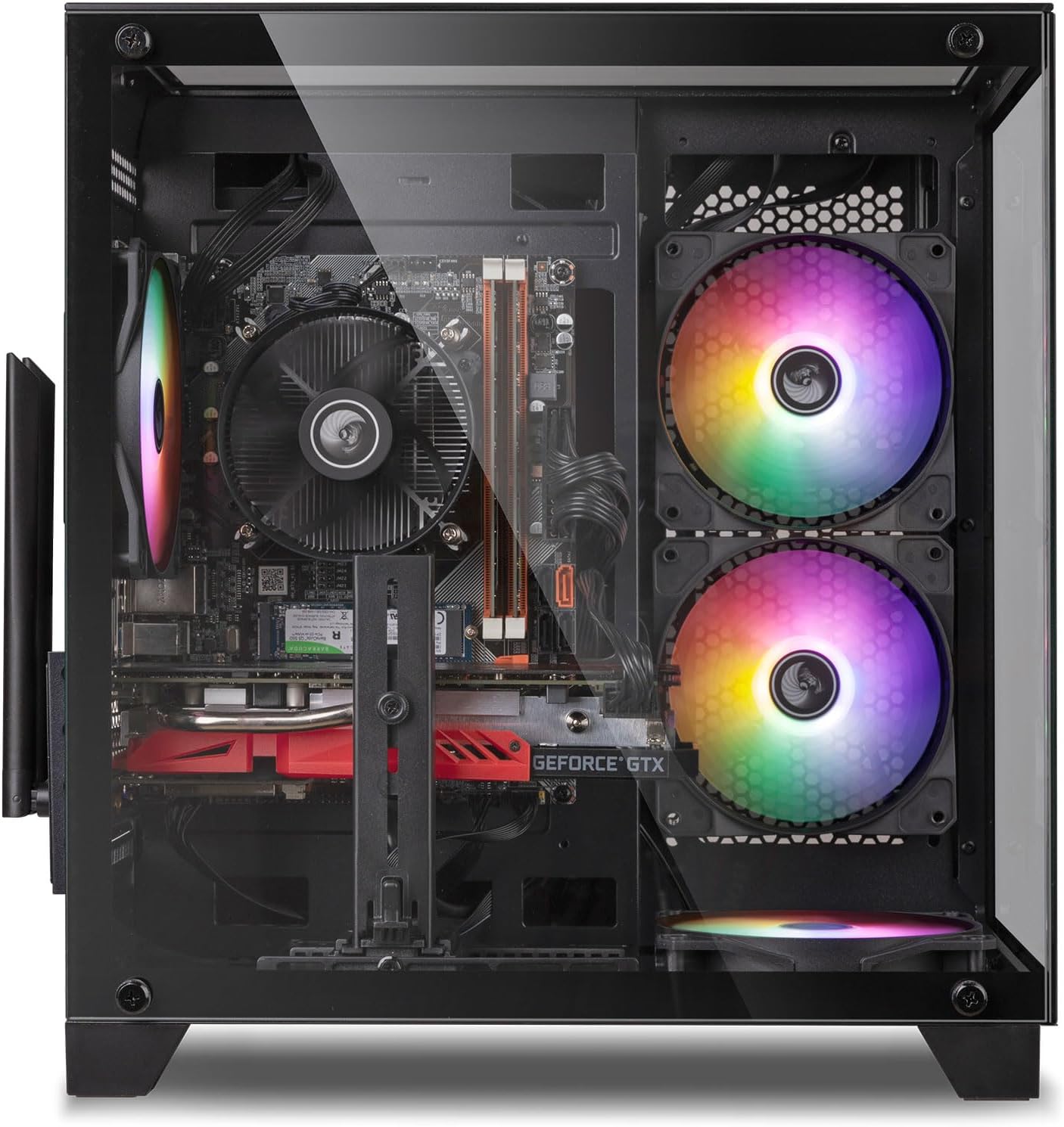 ZER-LON Gaming PC Desktop Computer, Intel Core I7 up to 3.9GHz, Radeon RX 550 4GB GDDR5, 16G RAM, 512GB SSD, WiFi 5.0, Prebuilt Gaming PC Tower Computer with 5 RGB Fan