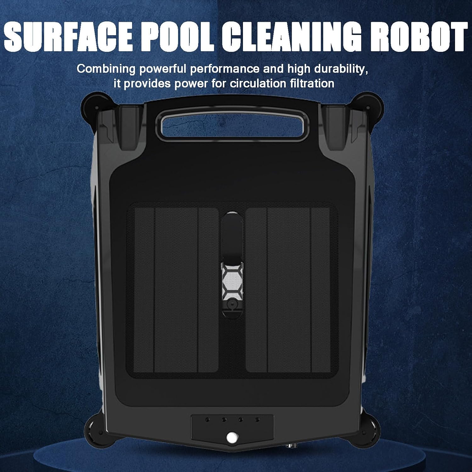 Automatic Solar Charging Pool Cleaning Robot with Automatic Obstacle Avoidance Function, with 2500mah Power Supply and Brushless Motor, Suitable for Swimming Pool Surface,Fully-Automatic