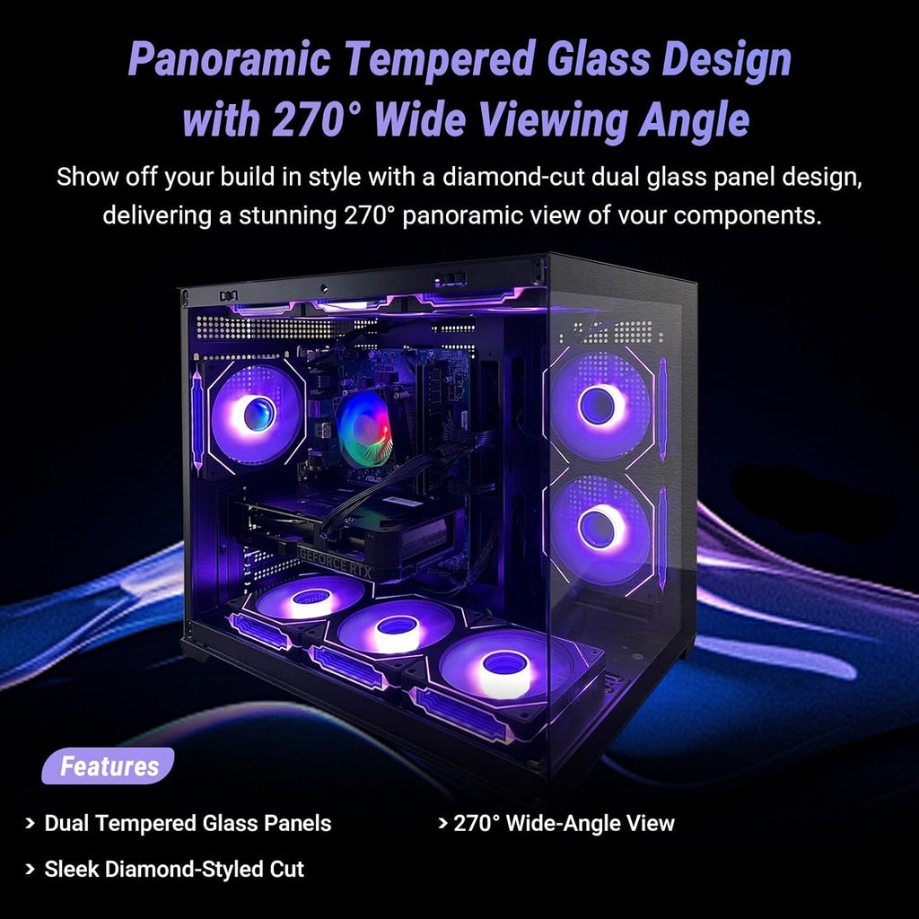 Gaming PC Desktop Liquid Cooled– i7-12700KF up to 5.0 GHz 12-Cores, RTX 3050, 32 GB DDR4, 1 TB NVMe SSD, Wi-Fi 6 & Bluetooth 5.4, 9× ARGB Fans, Win11 Pro, 650 W PSU, VR-Ready Streaming Desktop Tower