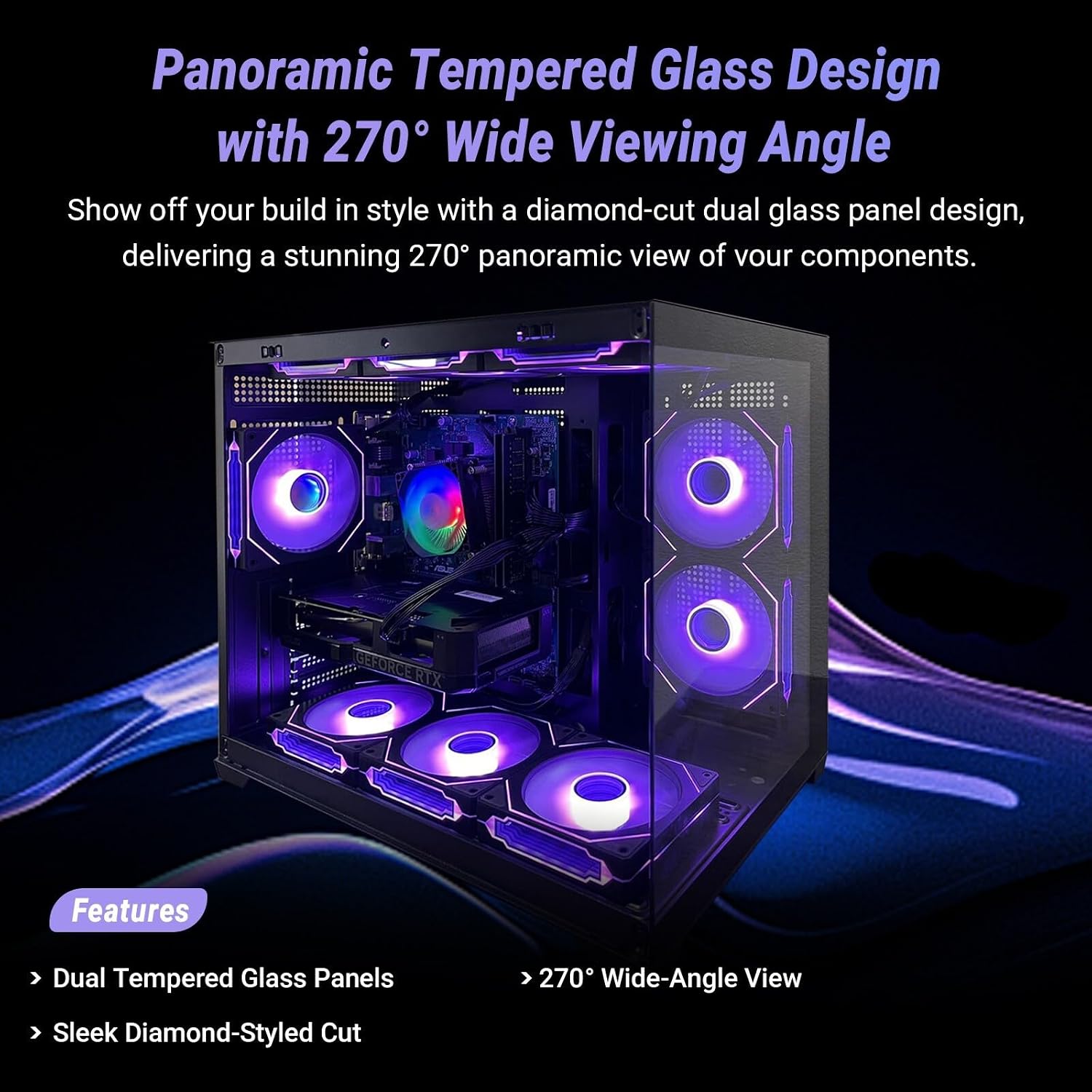 Gaming PC Desktop Liquid Cooled– i7-12700KF up to 5.0 GHz 12-Cores, RTX 3050, 32 GB DDR4, 1 TB NVMe SSD, Wi-Fi 6 & Bluetooth 5.4, 9× ARGB Fans, Win11 Pro, 650 W PSU, VR-Ready Streaming Desktop Tower