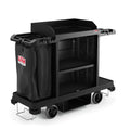Suncast Commercial Standard Housekeeping Cart with Laundry Bag, Vacuum Holders, Integrated Cleaning Tool Storage, 56' Height x 22' Width, Made in the USA