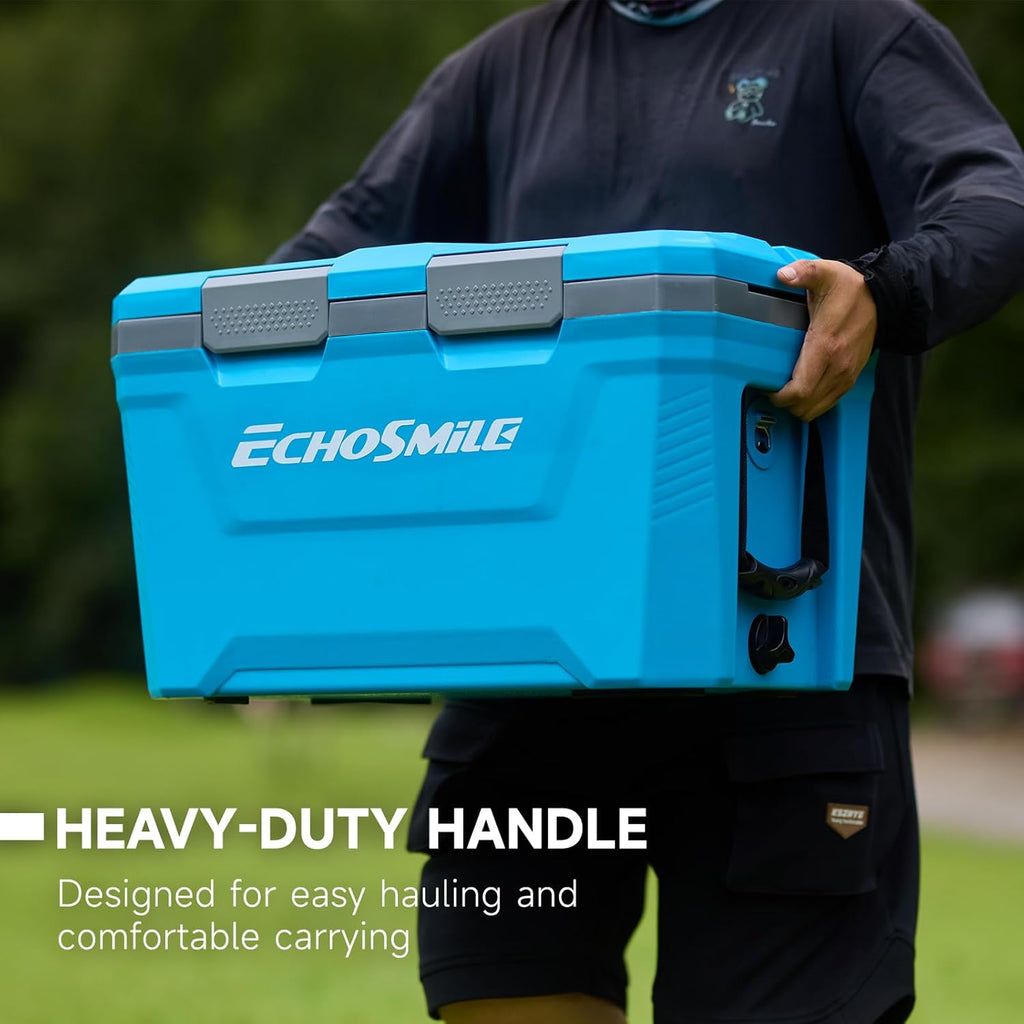 EchoSmile 35 Quart Cooler, Ultra-Light Hard Coolers, Outdoor Insulated Ice Chest Box for Camping, Drink, Beach, Fishing and Boating