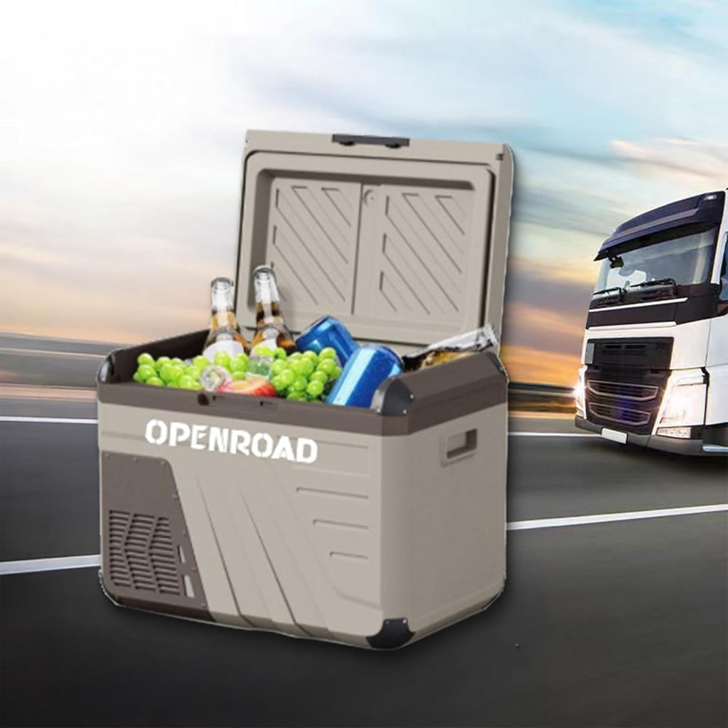 OPENROAD 12V Portable Car Refrigerator – Compressor Cooler & Freezer, 12/24V DC & 110-240V AC, Perfect for Camping, Travel, RVs, Trucks, and Home Use