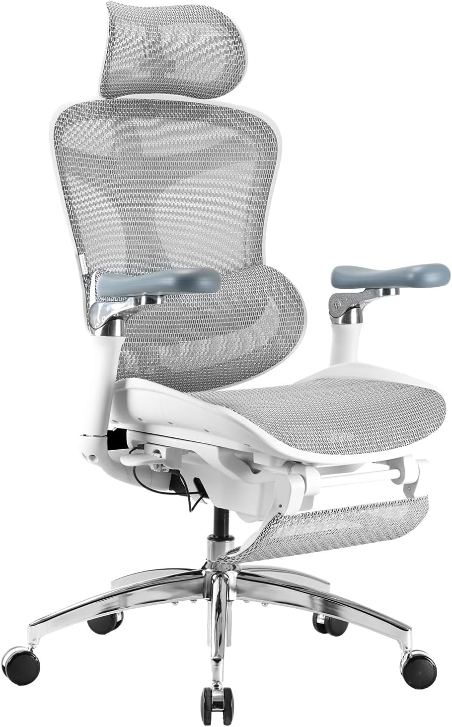 SIHOO Doro C300 Pro Ergonomic Office Chair with Footrest, Ultra-Soft 6D Armrests, Dynamic Lumbar Support, and Seat Depth Adjustment for Office (Grey)