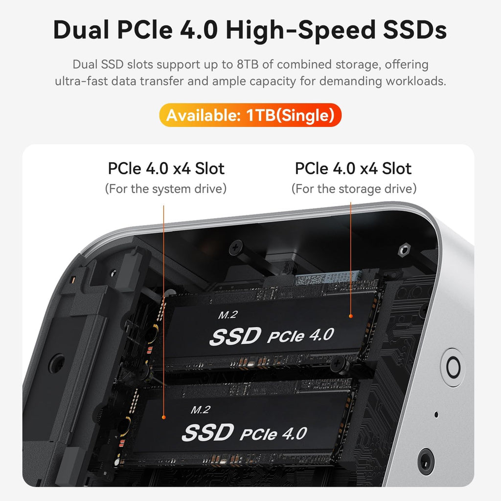 Beelink SER9 Pro Mini PC, AMD Ryzen 7 H 255 (8C/16T up to 4.9GHz), 32GB DDR5 RAM 1TB PCIe4.0 SSD, Mini Computer Support 4K@144Hz, Triple Display, Built-in MIC, Speakers, Voice Interaction