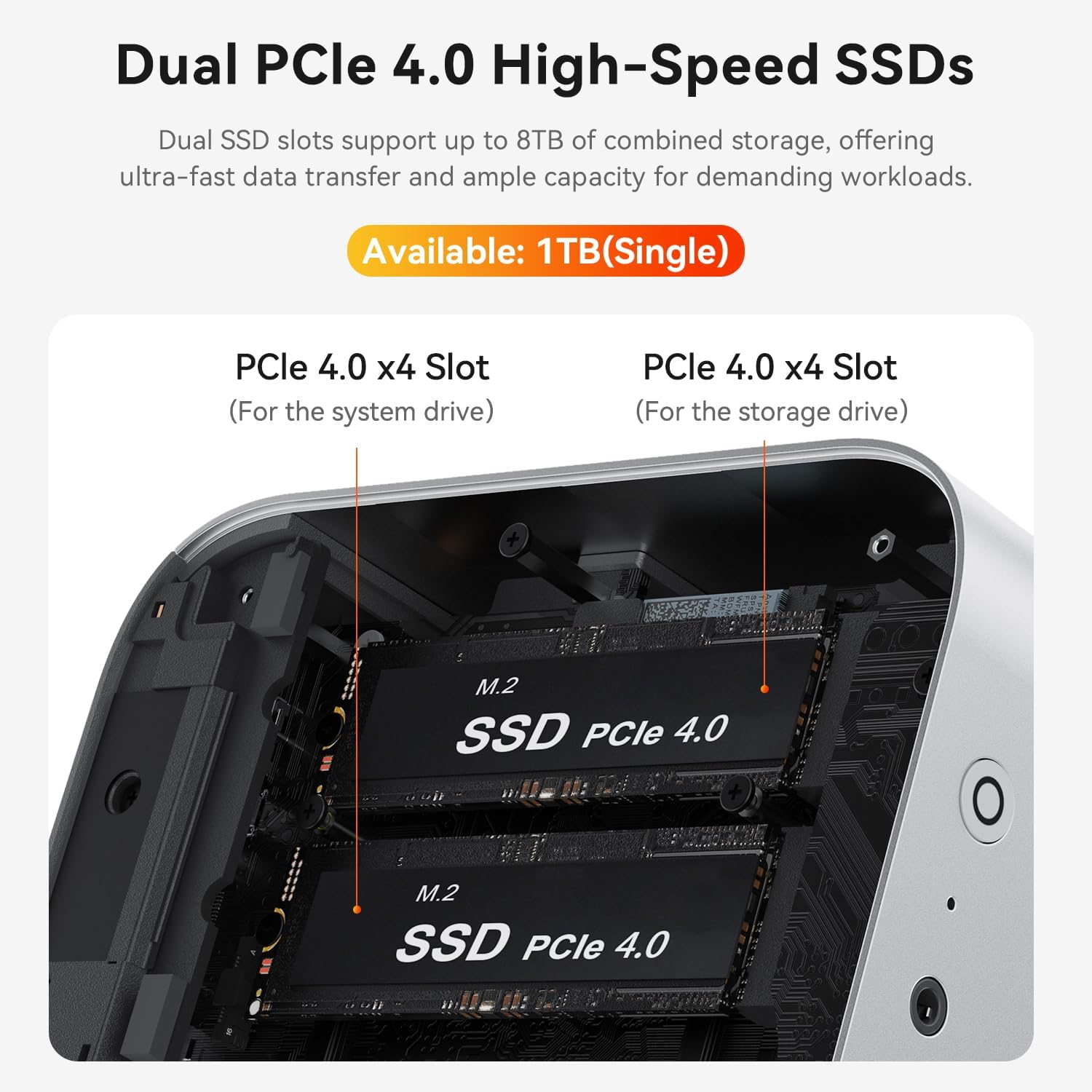 Beelink SER9 Pro Mini PC, AMD Ryzen 7 H 255 (8C/16T up to 4.9GHz), 32GB DDR5 RAM 1TB PCIe4.0 SSD, Mini Computer Support 4K@144Hz, Triple Display, Built-in MIC, Speakers, Voice Interaction