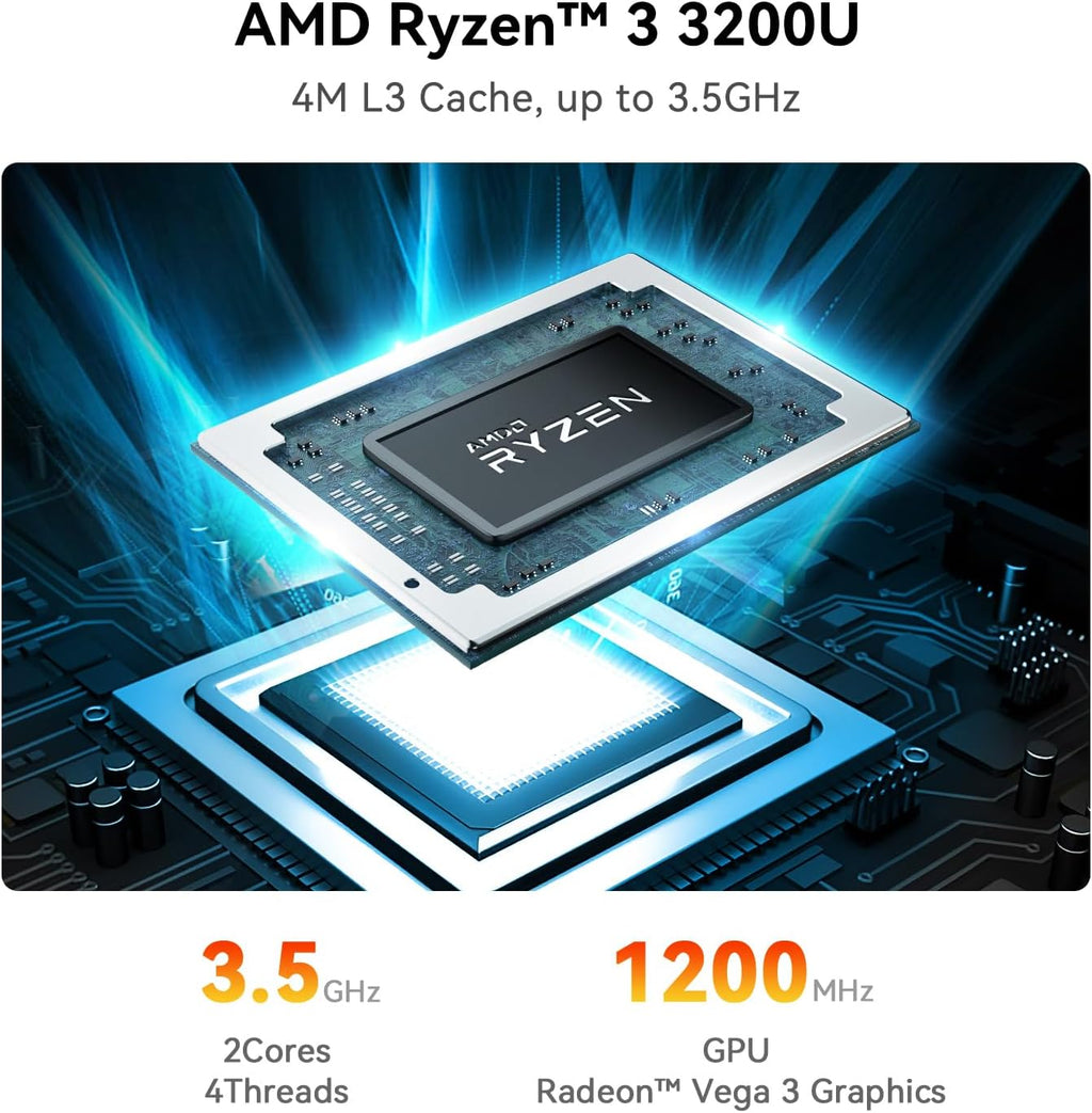 Beelink SER3 Mini PC AMD Ryzen 3 3200U (2C/4T) up to 3.5GHz, 16GB DDR4 2400MT/s 500GB PCIE3.0 SSD Graphics 3core 1200 MHz, Mini Desktop Computer Support Dual HDMI 4K Display/1000Mbps LAN/BT5.0/USB3.2