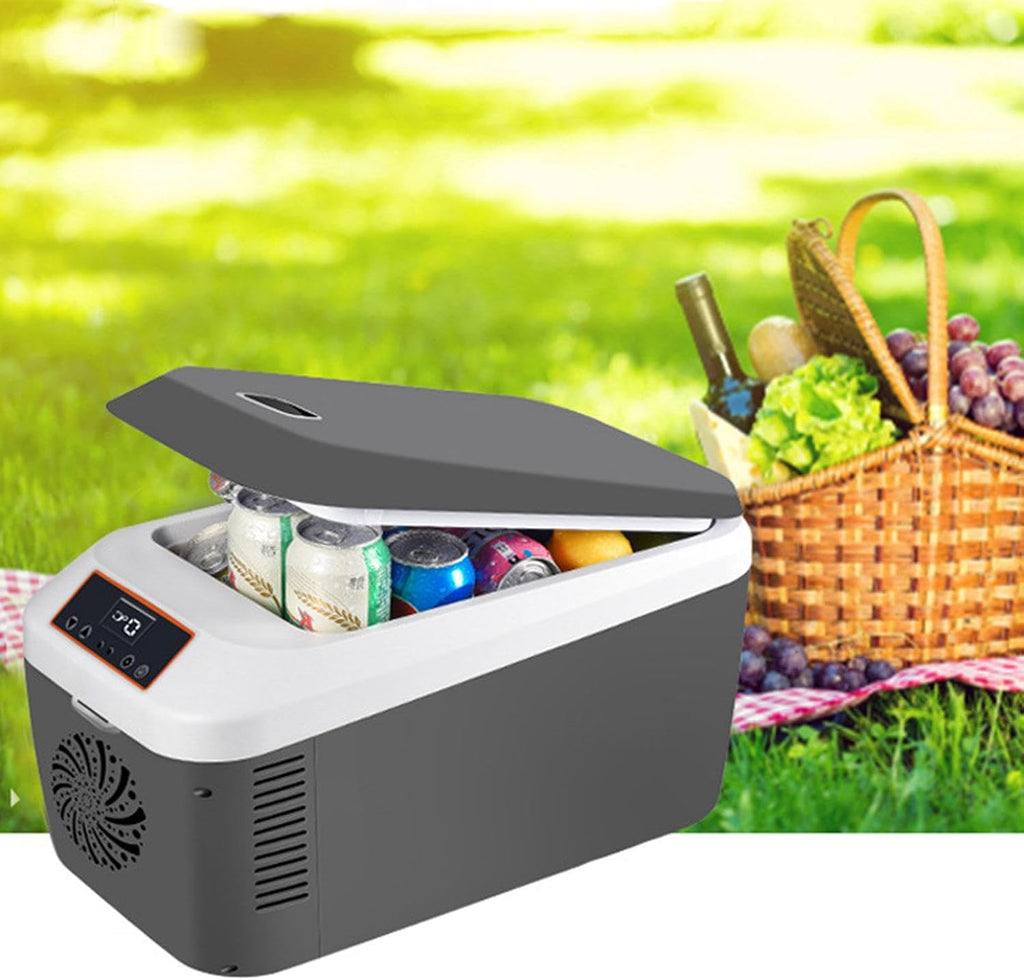 Car Refrigerator Cooler Warmer, 12V DC & 100-240V AC Electric Portable Fridge Car Cooler 12 Liter Capacity for Skincare, Beverage, Food, Home, Office and Car