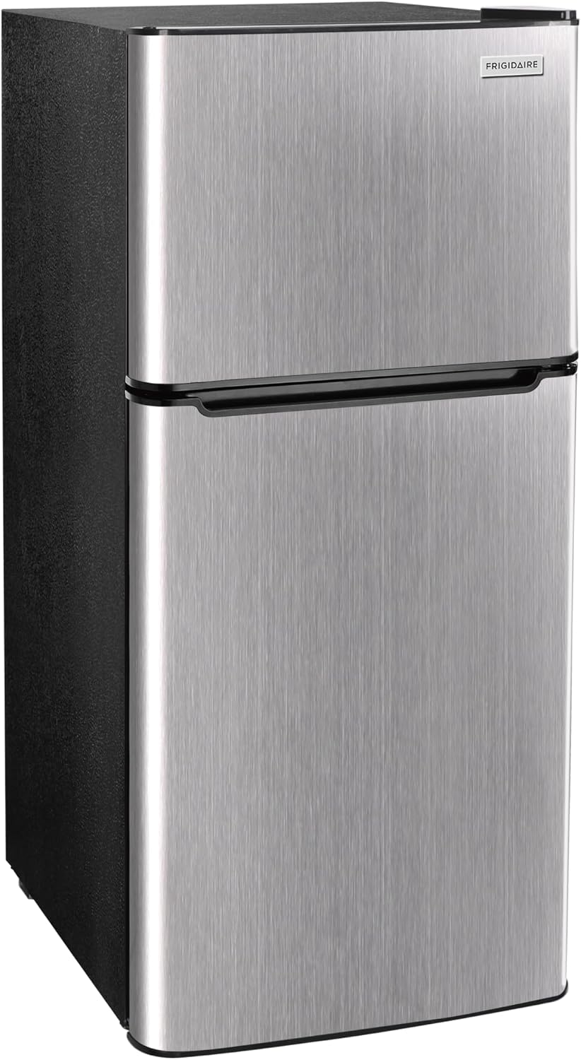 FRIGIDAIRE 2 Door Refrigerator/Freezer, 4.6 cu ft, Black Stainless Steel, Gunmetal