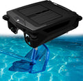 Solar Powered Robotic Pool Skimmer Cleaner, 6+ Hours Runtime, Auto Obstacle Avoidance, Dual Charging (Solar/Adapter), IPX7 for Pools Up to 1600 SQ/FT