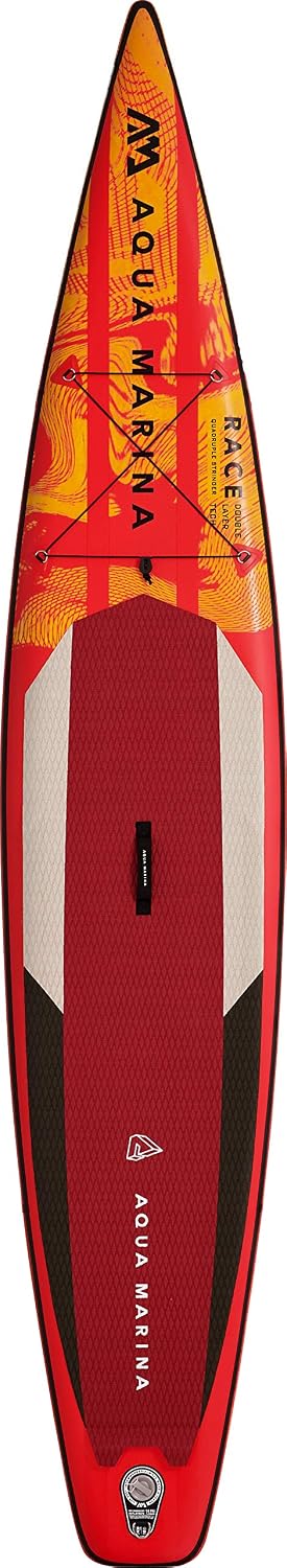 Aqua Marina Race, Double Layer Quad-Stringer Inflatable Stand Up Paddle Board (iSUP) Package