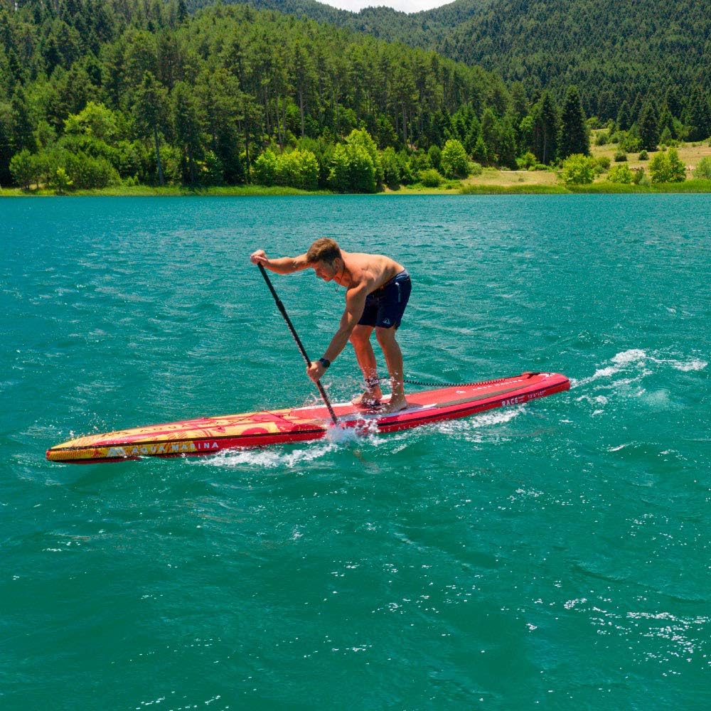 Aqua Marina Race, Double Layer Quad-Stringer Inflatable Stand Up Paddle Board (iSUP) Package