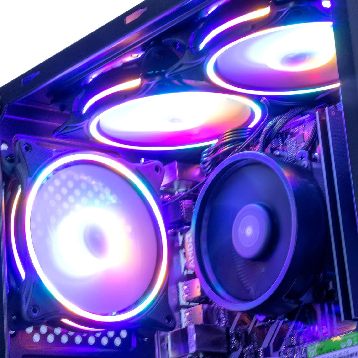 MXZ Gaming Desktop Computer, AMD Ryzen 5 5500, GTX1660S 6GB, 16GB DDR4, NVME 500GB SSD, 6RGB Fans, Win 11 Pro Ready, Gamer Desktop Computer(R5 5500| GTX1660S)