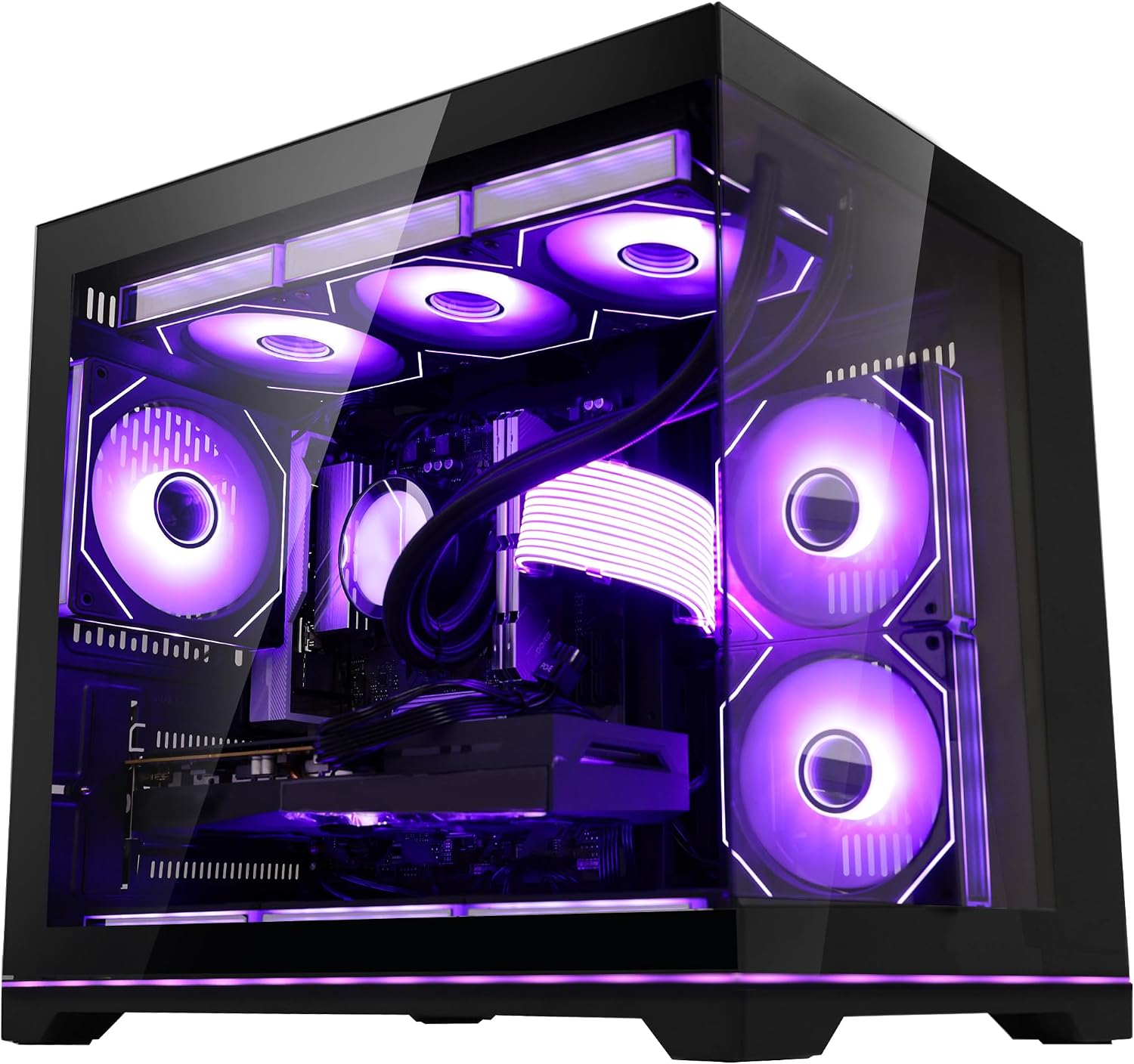 Ocean Park Gaming PC Desktop -AMD Ryzen 5 9600X 6-Core 3.9GHz -GeForce RTX 5060 8GB -32GB DDR5 RAM -1TB PCIe SSD -850W PSU -360mm AIO & APP RGB Fan Control -WiFi & BT -Windows 11 -Black
