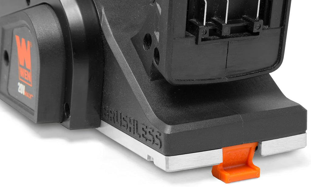 WEN Cordless Planer, Brushless with 3-1/4-Inch Blade, 20V Max 4.0 Ah Lithium-Ion Battery and Charger (20653)