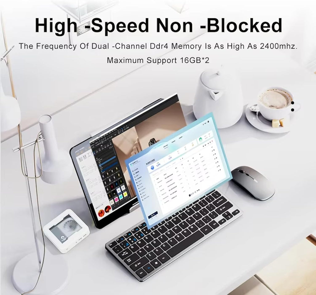Mini PC AMD Ryzen 5 3550H Mini Computers Up to 3.7GHz 4c/8t, 16GB DDR4, 512GB SSD & M.2 NVME, Gaming PC with Wifi5/BT4.2, Gaming/Office/Design - White