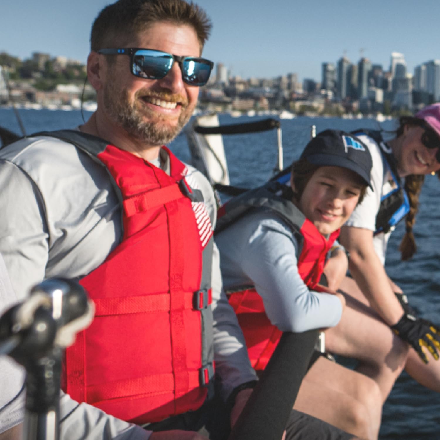 Stohlquist Universal Fit Adult Life Jacket PFD (4 Pack) Coast Guard Approved, for Men and Women 90+ lbs, Lightweight Neoprene and Adjustable, Ideal for Boating, Kayaking & Water Sports