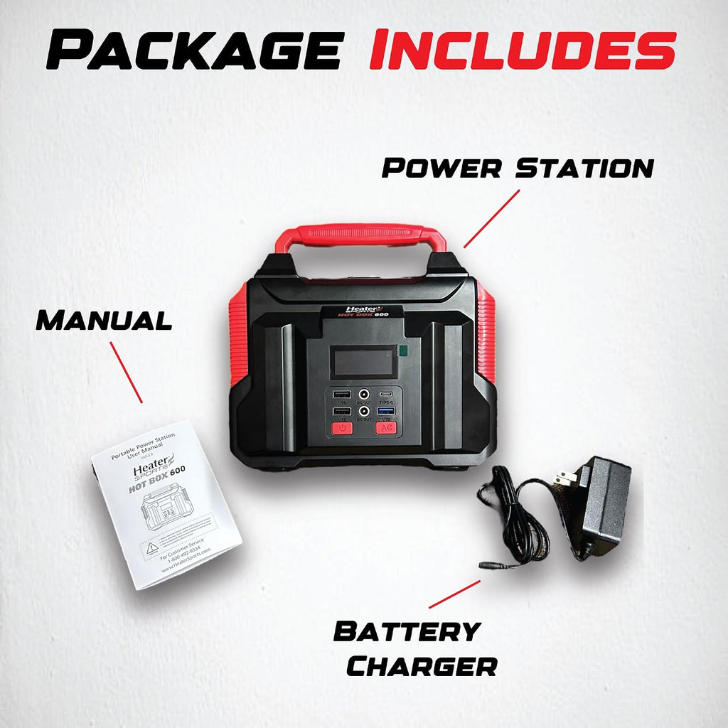 Heater Sports Hot Box 600 Portable Power Supply to Supply Power to Select Pitching Machines for Up to 2 Hours or 4 Hours Run Time