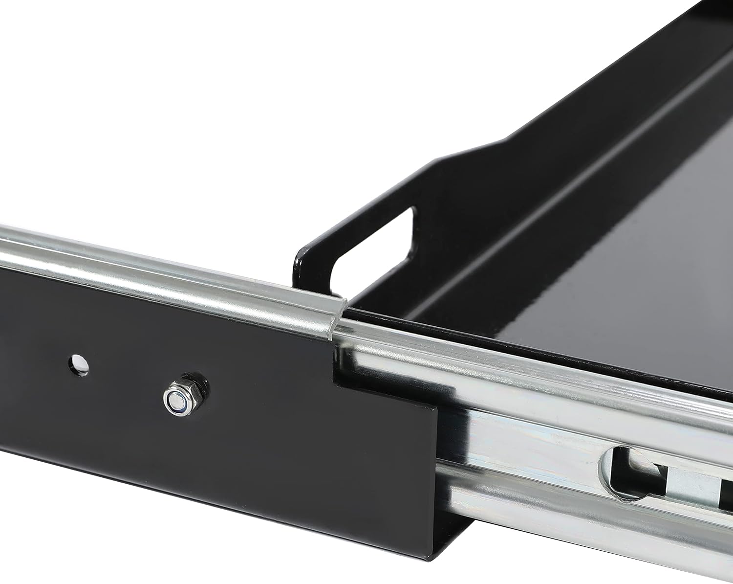 HECASA Fridge Slide Inner 29.3 x 18.7 In Portable Rail Draw Tray Slider For RV Pickup SUV Van Trailer Refrigerator Freezer Cooler Slide Out Powder Coated Steel