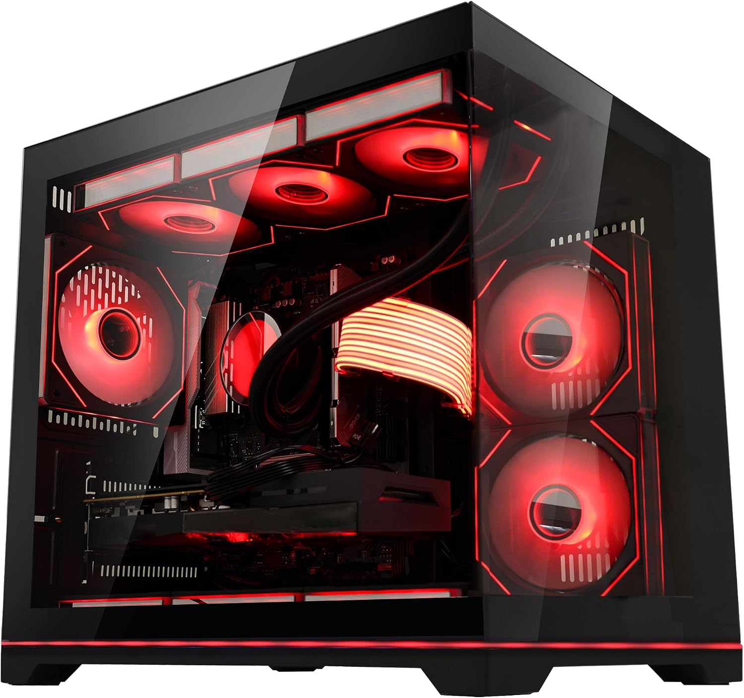 Ocean Park Black AI Gaming PC Gamer Desktop Computer, AMD Ryzen 7 9800X3D 8-Core 4.7GHz, RTX 5060 8GB, 16GB DDR5, 1TB PCIe SSD, 850W PSU, 360mm AIO & APP RGB Fan Control, Windows 11