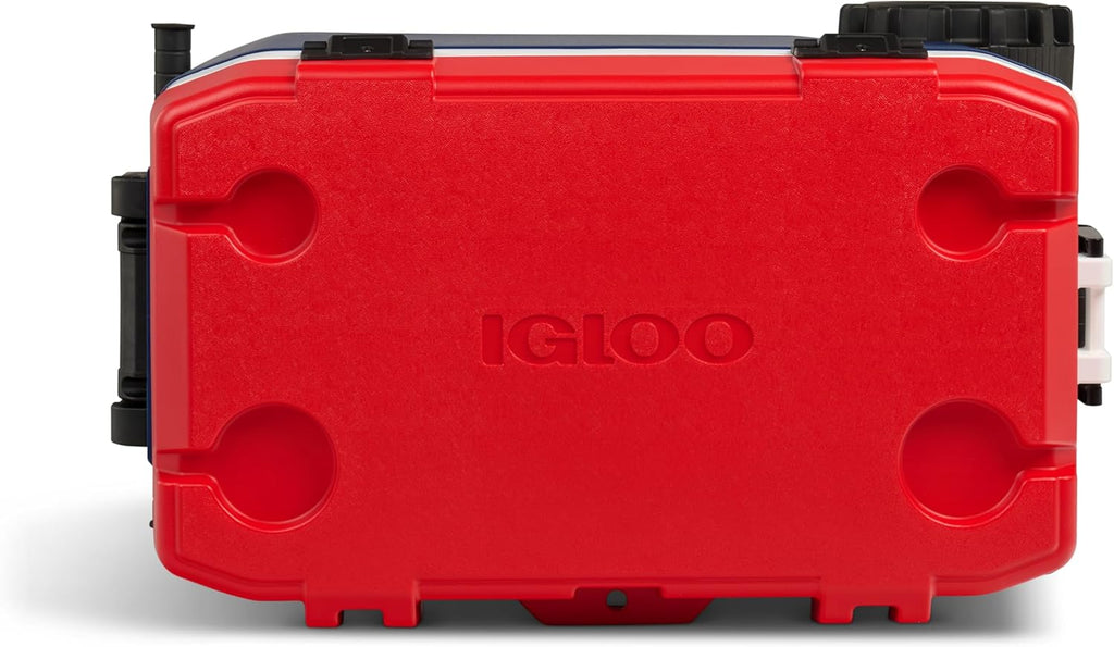 Igloo Trailmate 75Qt Wheeled Cooler, Insulated Hard Shell Ice Chest, Americana