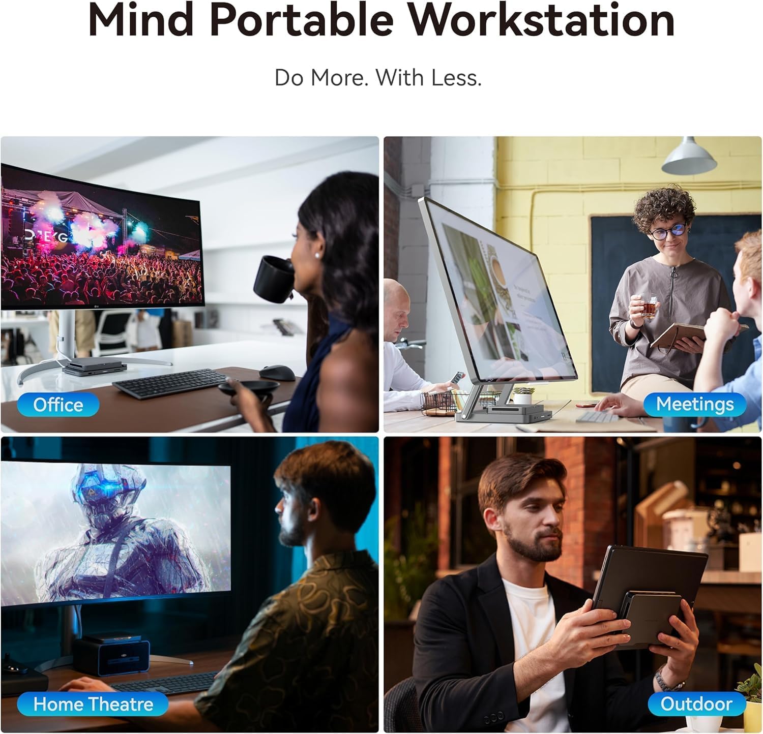 Khadas Mind 1 Mini PC, Intel Core i7-1360P 5.0GHz Micro Desktop Computer with 5.55Wh Standby Battery, 32GB LPDDR5, 1TB PCIe 4.0 SSD, BT5.3, WiFi 6E, Portable Computer for Business Home Office