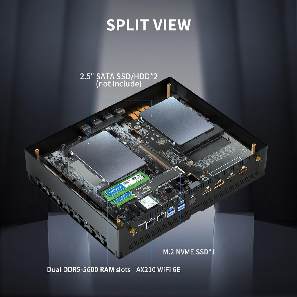 Thdeukoty Mini Gaming Pc Core i9-14900F(up to 5.8GHz) with RTX4070, Small Desktop Computers Win 11 Pro, 32G DDR5 RAM/1T M.2 SSD/WIFI6E/BT5.3/Dual LAN/USB 3.2/8K HDMI DP, Four Display for Game/Design