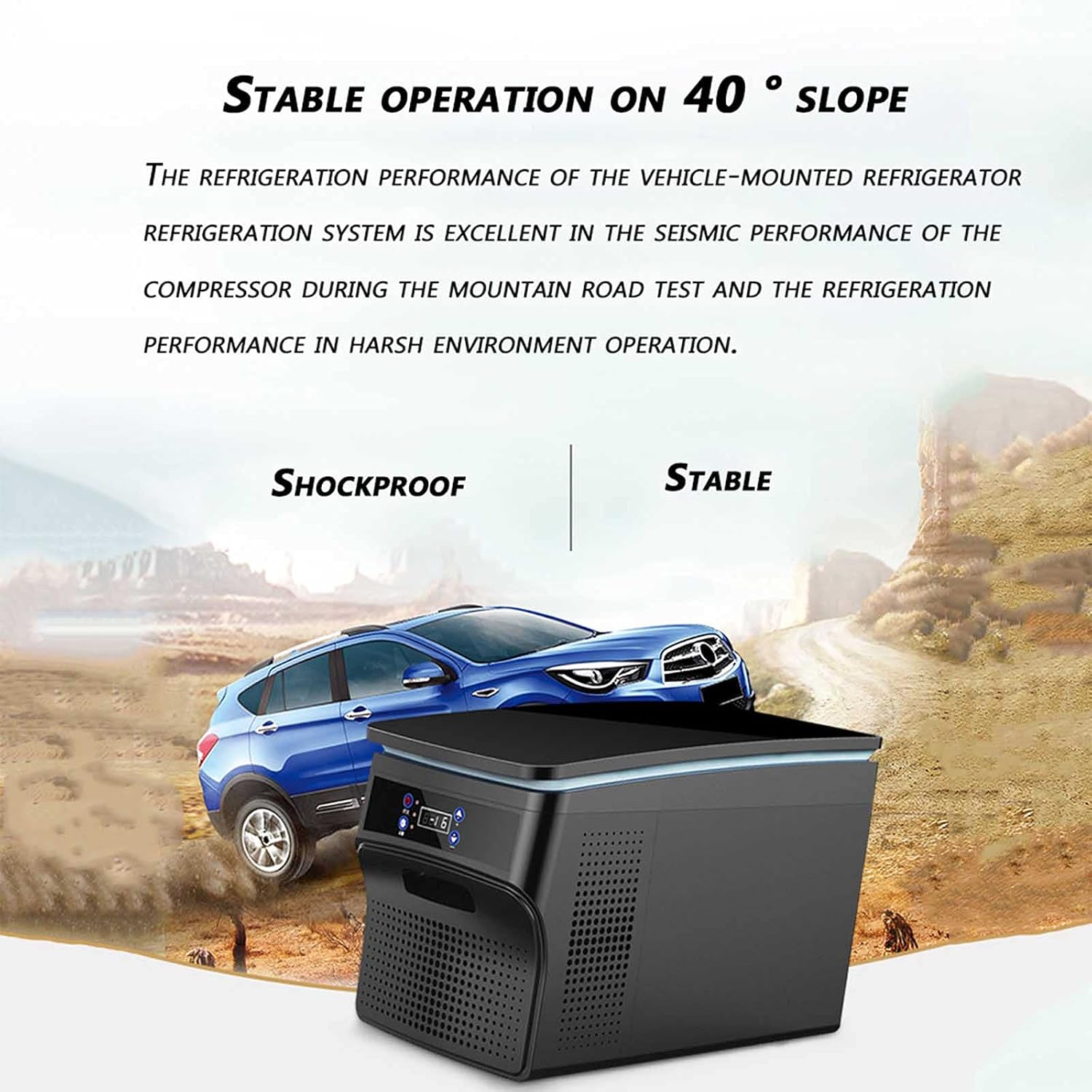 Portable Refrigerator for Car, Car Cooler | -20℃ to 20℃ Compressor Based Electric 12V /24V for Vehicles and Trucks | Home Fridge | AC and DC Travel Freezer for RV