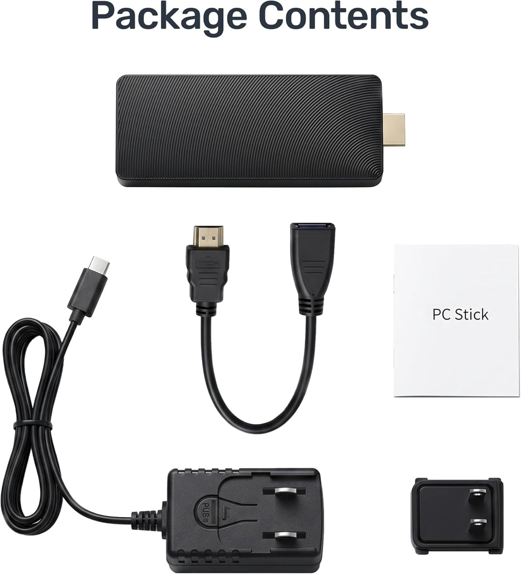 Mini PC Stick Fanless Win 10, Micro Computer Pentium N4200, 4GB RAM 64GB eMMC, Gigabit Ethernet, 4K@60Hz Output, WiFi BT 5.0, for Industrial IOT, Business, Office & Digital Signage