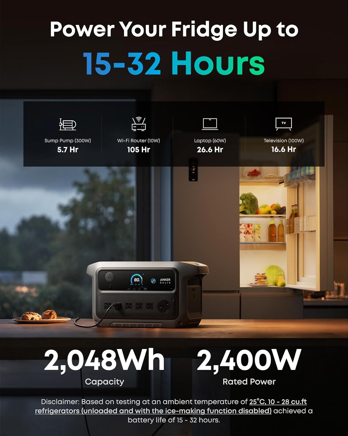 Anker SOLIX BP2000 Expansion Battery (Gen 2), 2,046Wh LiFePO4 Battery with 10-Year Lifespan, for Solar Generator SOLIX C2000 Series, for Power Outages, Camping, RV, Emergencies