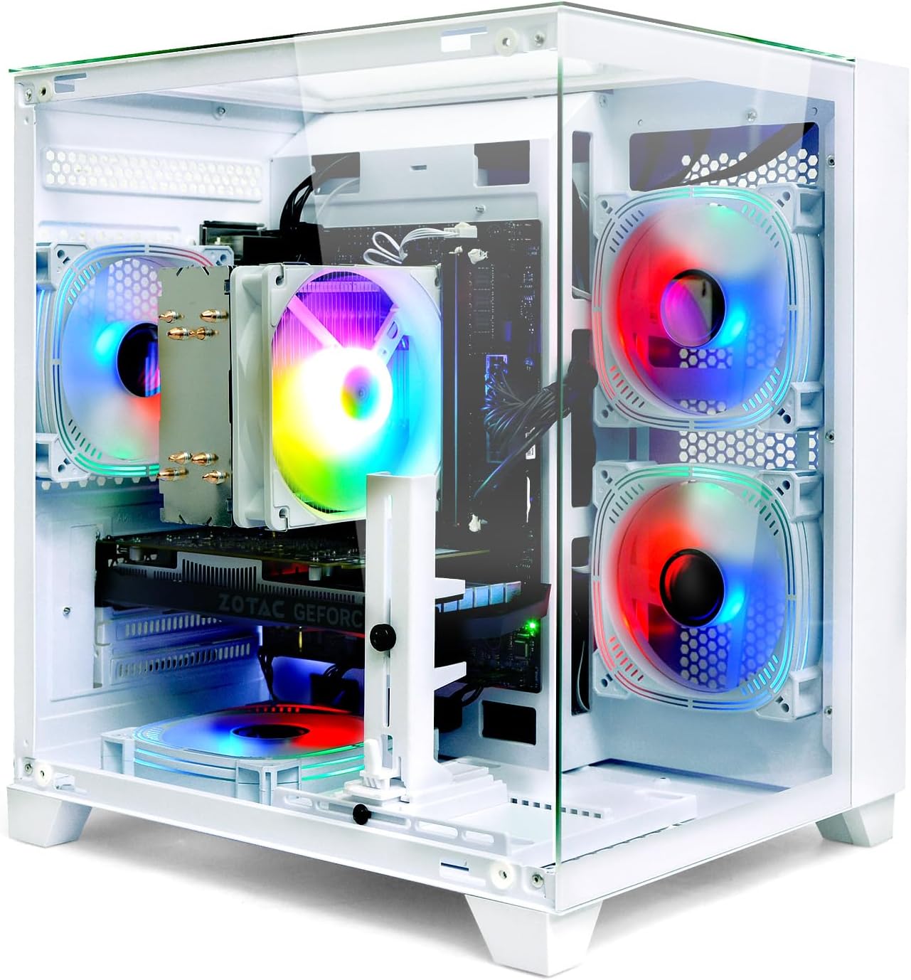 LXZ Gaming PC Desktop, I5-12400F, 2.5GHz, GeForce RTX 3050 6GB, 16GB DDR4 RAM, 1TB NVME SSD, for Gaming and Work, White