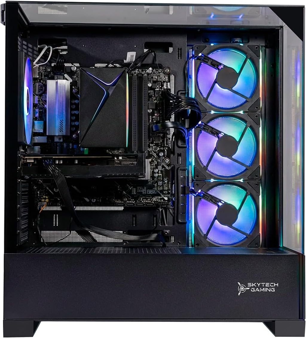 Skytech Gaming Shadow 5 Gaming PC, AMD Ryzen 7 8700F 4.1GHz, NVIDIA RTX 5060 Ti 8GB VRAM, 1TB NVMe SSD, 16GB DDR5 RAM 6000, 750W Gold PSU, WI-FI 5, Windows 11, Desktop