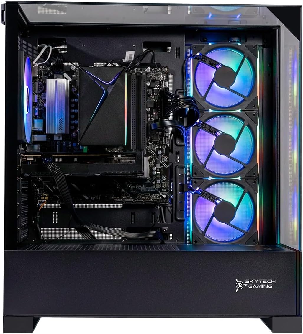 Skytech Gaming Shadow 5 Gaming PC, AMD Ryzen 7 8700F 4.1GHz, NVIDIA RTX 5060 Ti 8GB VRAM, 1TB NVMe SSD, 16GB DDR5 RAM 6000, 750W Gold PSU, WI-FI 5, Windows 11, Desktop