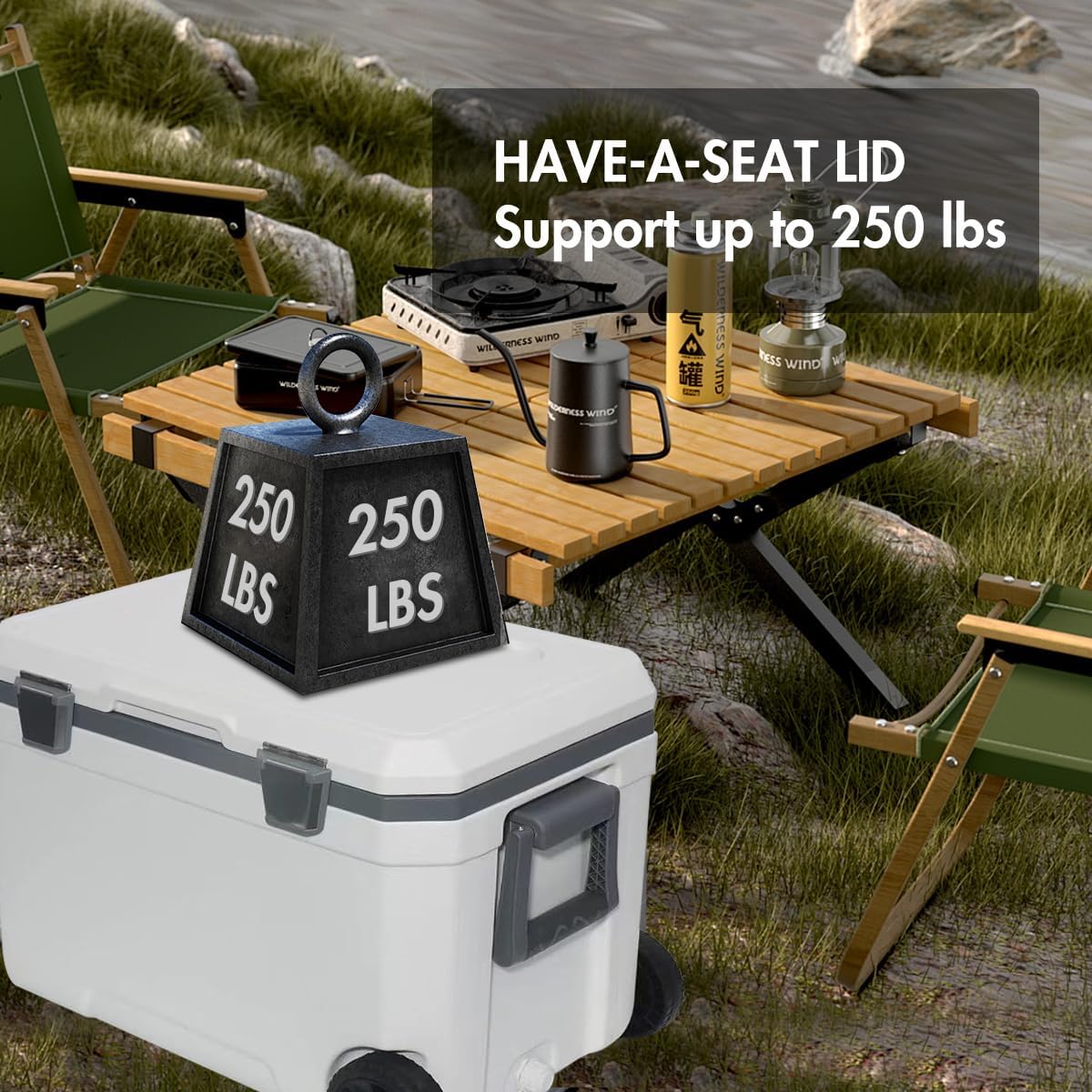 Ultra-Light Wheelded Cooler Insulated Portable Ice Chest 47.5 Quarts for Beach, Beverage, Camping, Beverage, Picnic, Fishing, Boat, Barbecue, 30% Lighter Than Romolded Coolers