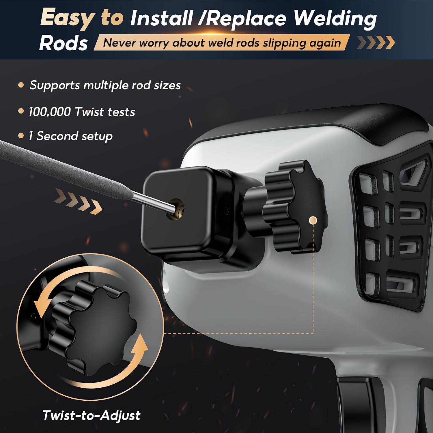 Portable Handheld Welding Machine - 110V IGBT Inverter Handheld Welder, 20-120A ARC Adjustable Current, Hot Start & Anti-Stick for 3/32'-1/8' Welding Rods(Grey)