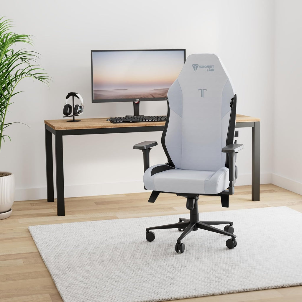 Secretlab Titan Evo Frost Blue Gaming Chair - Reclining - Ergonomic & Comfortable Computer Chair with 4D Armrests - Magnetic Head Pillow & 4-Way Lumbar Support - Small - Blue - Fabric
