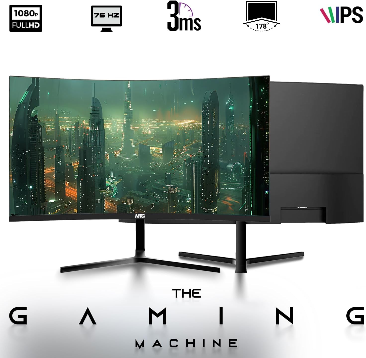 HP Gaming PC Desktop Computer – AMD Pro A10-9700,RX 550 Graphics,16GB RAM,256GB SSD,24 Inch Curved Monitor,RGB Keyboard with AI Copilot,Mouse,WiFi,RGB Headphone,Windows 11(Renewed)
