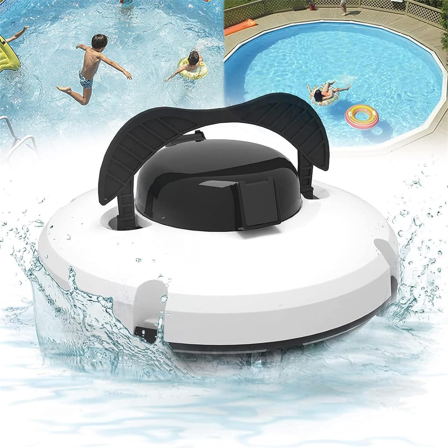 Cordless Robotic Pool Cleaner, Automatic Wall Climbing Pool Cleaning Robot with Ultra Fine Filter - Suitable for Pools Up to 860 Sq Ft - Smart Pool Cleaner