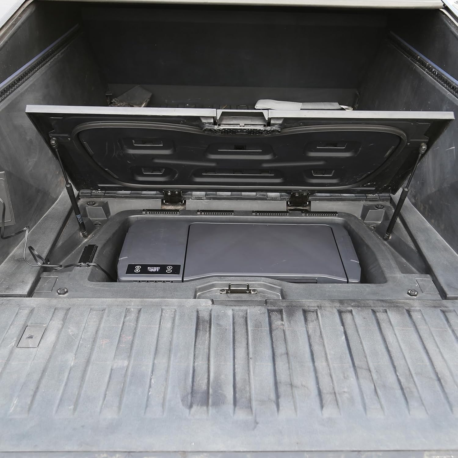 Tesla Cybertruck 25L Trunk Refrigerator with APP Control Truck Storage Cooler Outdoor Fridge, 12/14 Volt Car Fridge Trunk Portable Freezer for Camping Tailgating Road Trip Home