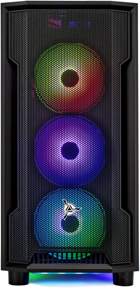Skytech Gaming Shadow Desktop PC, Intel i5 13400F 2.5 GHz (4.6GHz), AMD RX 9060XT 8GB, 1TB NVMe SSD, 32GB DDR5 RAM 5200 RGB, 650W Gold PSU, Wi-Fi, Win 11