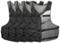 Stohlquist Universal Fit Adult Life Jacket PFD (4 Pack) Coast Guard Approved, for Men and Women 90+ lbs, Lightweight Neoprene and Adjustable, Ideal for Boating, Kayaking & Water Sports