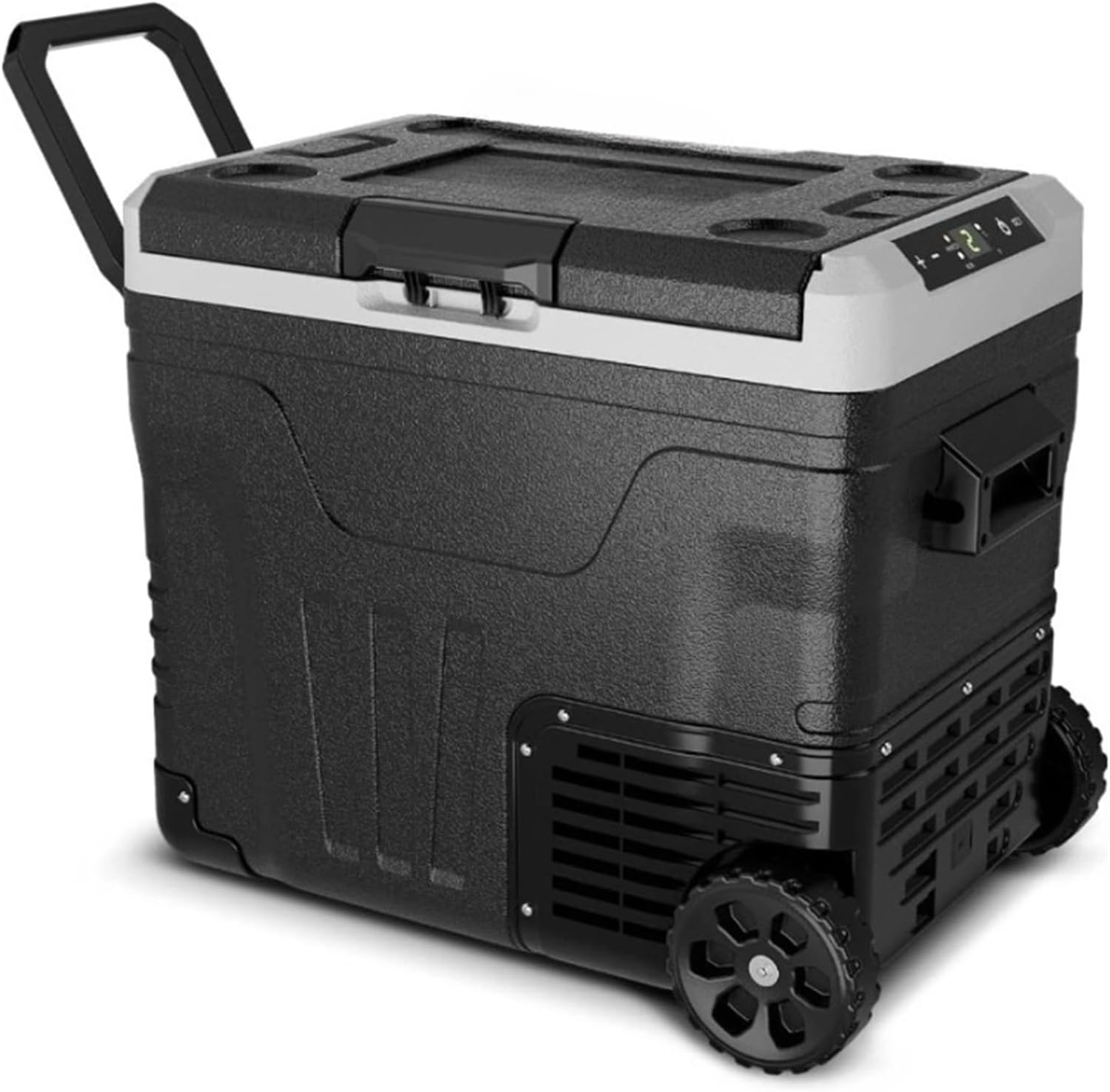 Car Fridge Portable 12 Volt Refrigerator - 53 Quart(50L) Electric Cooler With 12/24V DC&110-240V AC, Cooler With Wheels, -4~68°F