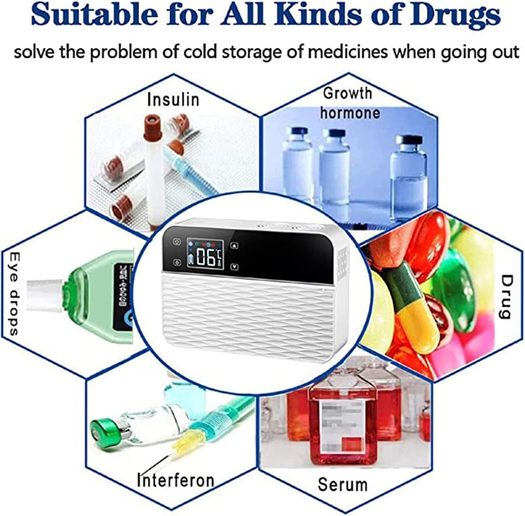 Insulin Cool Box, Medicine Refrigerator, Insulin Cool Box, Electric Mini Cool Box, Insulin Cool Bag, Electric Cool Box, Medicines for Travel/Interferon/Storage of Drugs,1cell