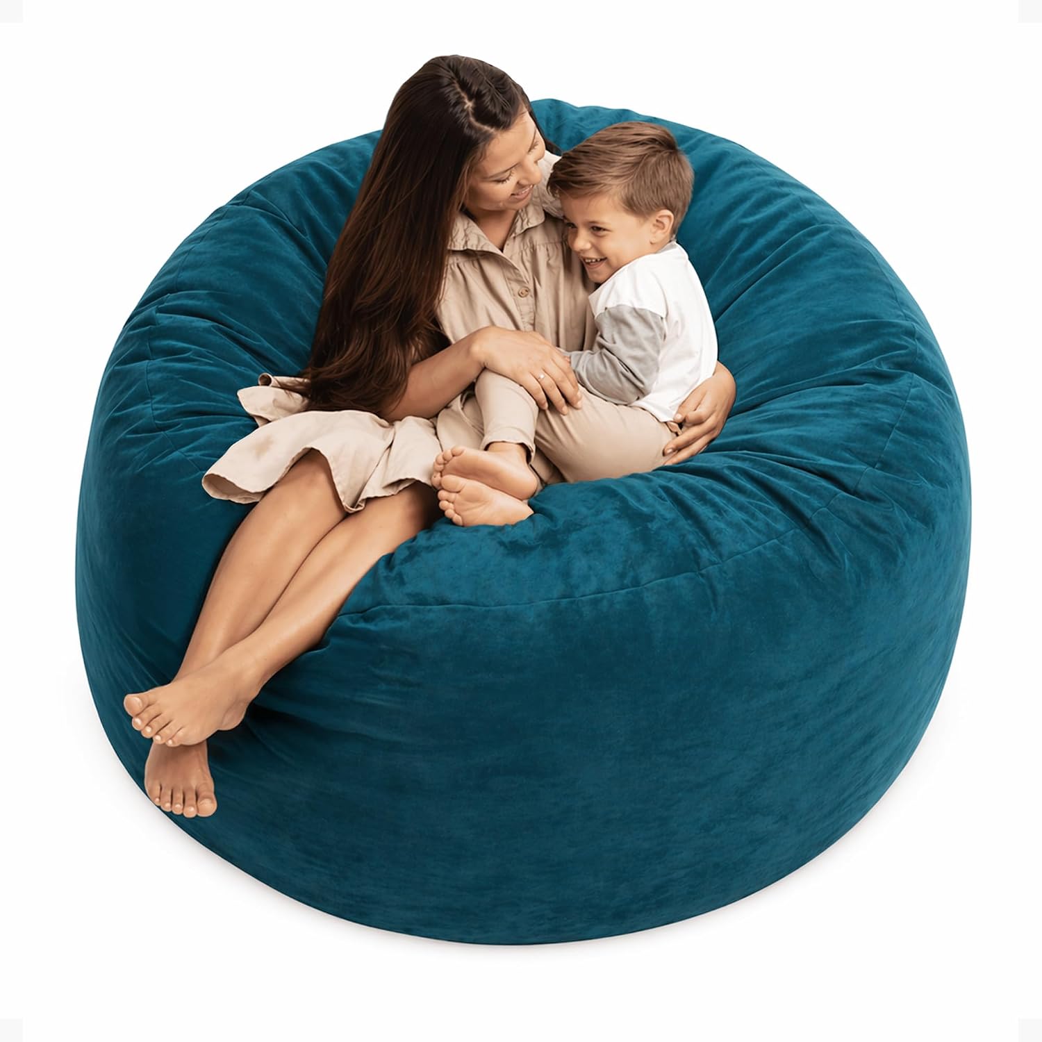 Ultimate Sack 6000 6-Foot Bean Bag Chair, Cloud Suede Cover – Oversized Foam Lounger, Floor Seat, Small Sofa, or Couch Bed for Living Area, Gaming Room, or Reading Lounge