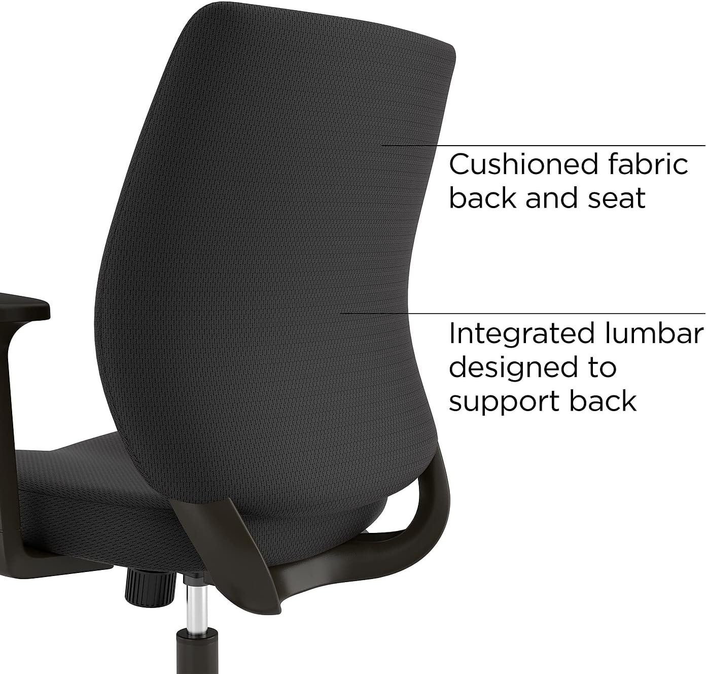 Staples Ergonomic Task Chair, Fabric, Black