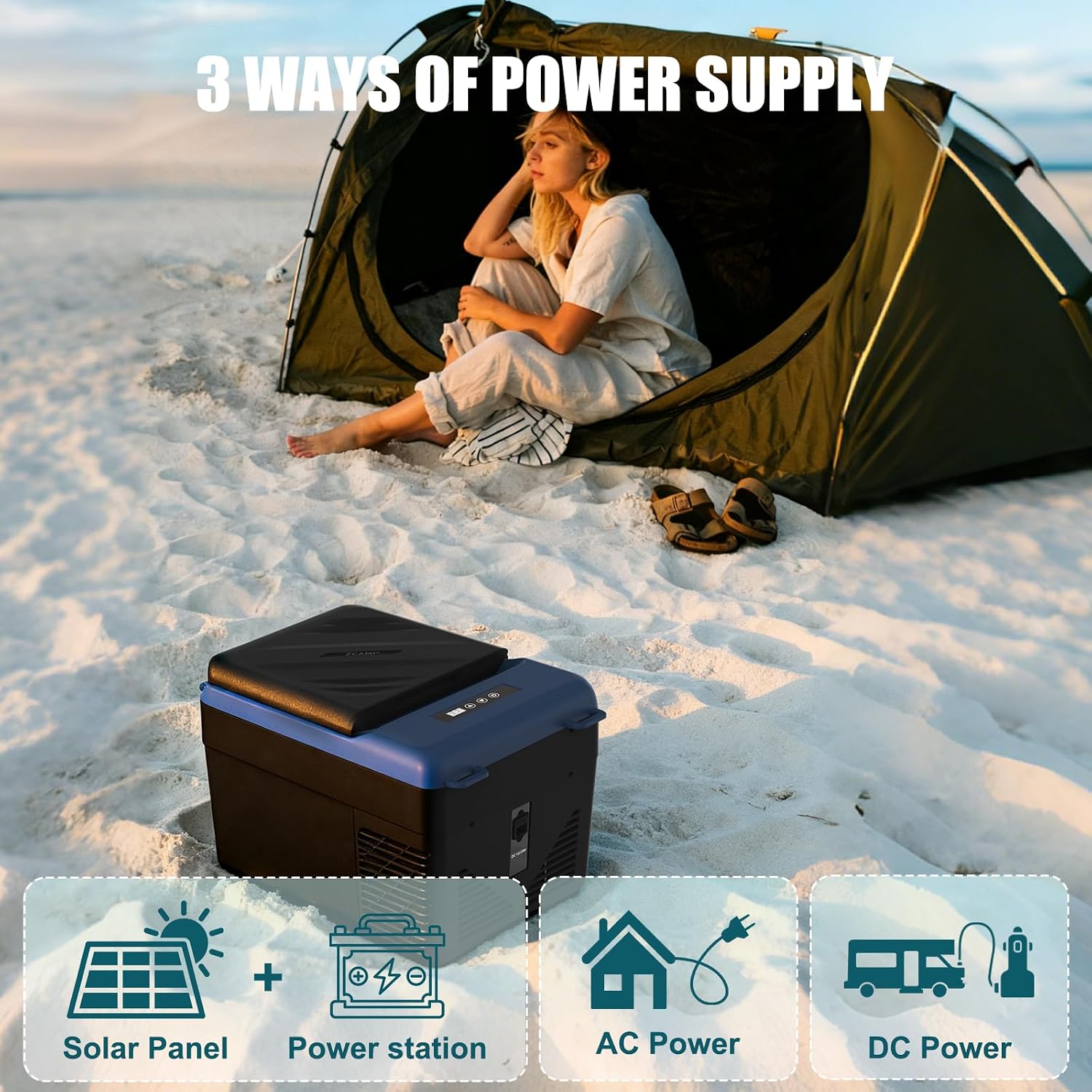 KI12 12 Volt Refrigerator,Portable Freezer,11 Quart(12L) Car Cooler,12V Car Fridge APP Control,12/24V DC 100-240V AC for Camping, Travel, Truck, RV, Boat -4℉~68℉