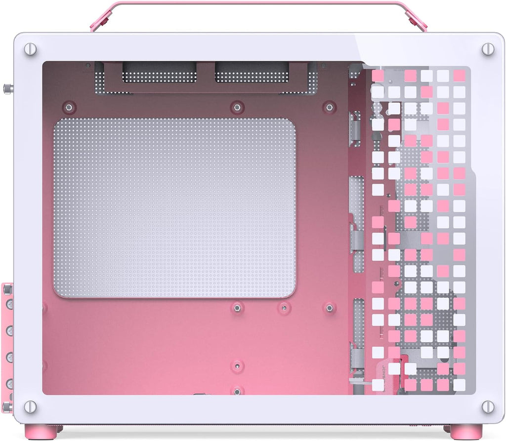 JONSBO/JONSPLUS Z20 Pink/White Micro-ATX Mini Tower Pc Case,with Detachable Carrying Handle, Mini Size, High-Performance Hardware Compatible, Support 240AIO, H160mm Cooler